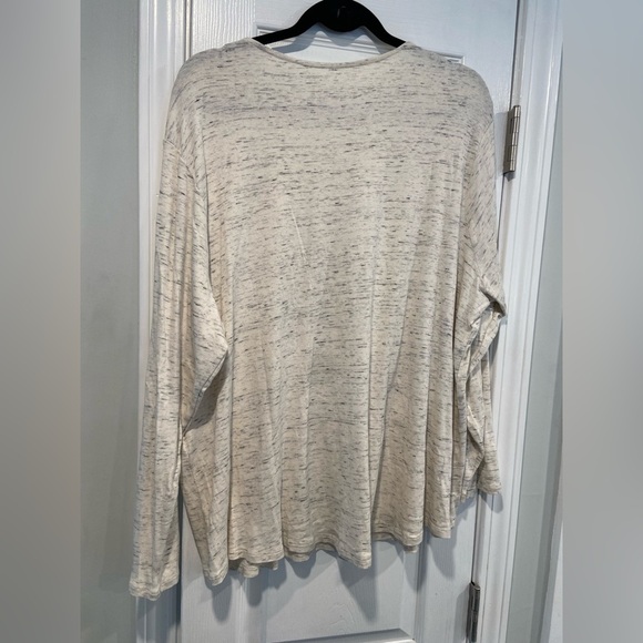 J. Jill Pure Jill Size 2X Oatmeal Shirttail Tee Long Sleeve Round Neck Shirt - Picture 7 of 10